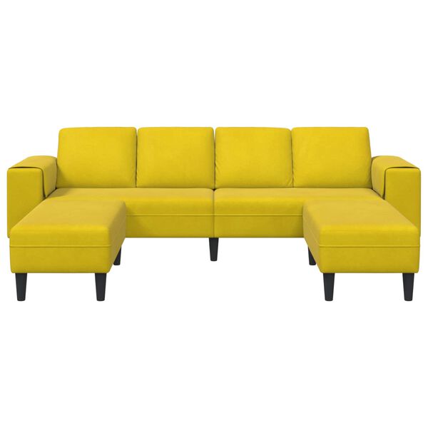 vidaXL Canap&eacute; de salon 3 pcs Jaune