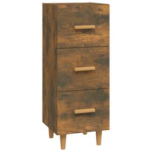 vidaXL Buffet Ch&ecirc;ne fum&eacute; 34,5x34x90 cm Bois d'ing&eacute;nierie
