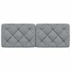 vidaXL Coussin de t&ecirc;te de lit gris clair 120 cm tissu