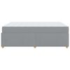vidaXL Cadre de lit avec matelas Gris clair 160 x 200 cm tissu