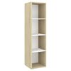 vidaXL Ensemble de meubles TV 3pcs Blanc ch&ecirc;ne sonoma Bois ing&eacute;nierie