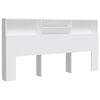 vidaXL Armoire de t&ecirc;te de lit Blanc 200x19x103,5 cm