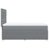 vidaXL Sommier &agrave; lattes de lit avec matelas gris clair 80x200 cm tissu