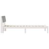 vidaXL Cadre de lit Blanc et gris clair 75 x 190 cm Bois massif en pin