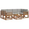 vidaXL Ensemble de canap&eacute;s d'ext&eacute;rieur 7 pcs Gris Naturel et Clair