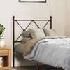 vidaXL T&ecirc;te de lit m&eacute;tal noir 75 cm