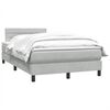 vidaXL Sommier &agrave; lattes de lit et matelas gris clair 120x210cm velours