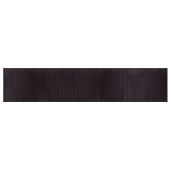 vidaXL Tapis rectangulaire marron fonc&eacute; 100x1000 cm bambou
