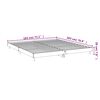 vidaXL Cadre de lit sans matelas blanc brillant 180x200 cm