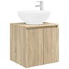 vidaXL Vanit&eacute; de lavabo mural Ch&ecirc;ne Sonoma 49,5 x 44,5 x 65 cm