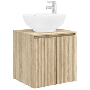 vidaXL Vanit&eacute; de lavabo mural Ch&ecirc;ne Sonoma 49,5 x 44,5 x 65 cm