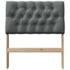 vidaXL T&ecirc;te de lit capitonn&eacute;e Gris fonc&eacute; 75 cm Pin massif