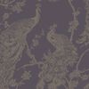 DUTCH WALLCOVERINGS Papier peint Paon Violet et argent&eacute;