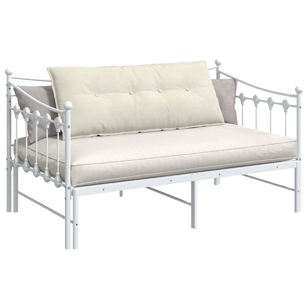 vidaXL Coussin de Dos Cr&egrave;me 120 x 50 cm Tissu en velours c&ocirc;tel&eacute;