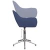 vidaXL Chaises pivotantes &agrave; manger lot de 2 bleu tissu