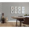 DUTCH WALLCOVERINGS Papier peint Geometric Blanc et noir