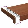vidaXL Appui de fen&ecirc;tre Bois Brun 140 x 20 x 4,5 cm PVC