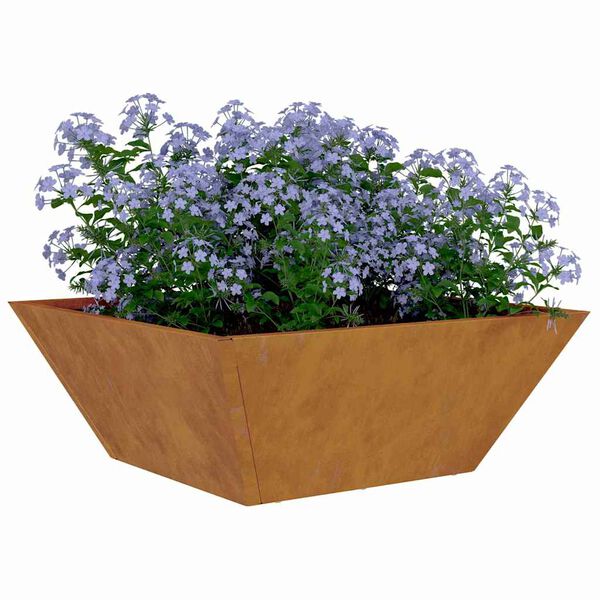 vidaXL Cache-pot de jardin Rouillé 40 x 40 x 15 cm