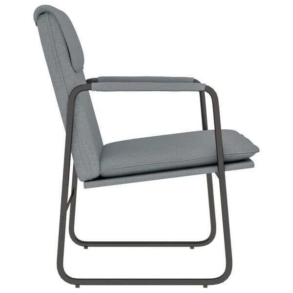 vidaXL Chaise longue Gris clair 55x64x80 cm Tissu