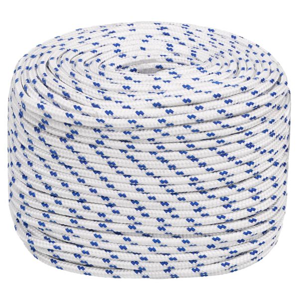 vidaXL Corde de bateau Blanc 8 mm 250 m Polypropyl&egrave;ne