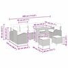 vidaXL Ensemble de canap&eacute; de jardin avec coussin 10 pcs Beige et cr&egrave;me
