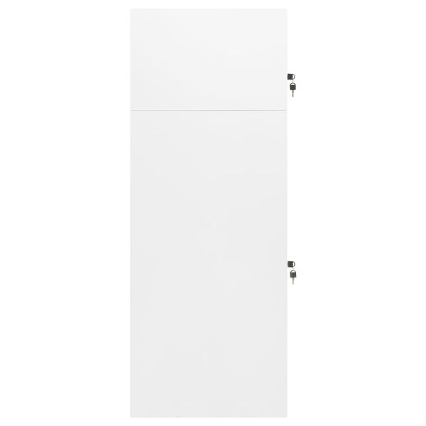 vidaXL Armoire &agrave; selles Blanc 53x53x140 cm Acier