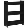 vidaXL Armoire avec roue Ch&ecirc;ne noir 60 x 22 x 79 cm
