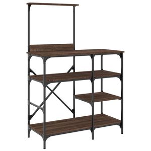 vidaXL Support de boulanger ch&ecirc;ne marron 90x40x132 cm