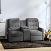vidaXL Fauteuil de massage inclinable porte-gobelet 2places gris clair