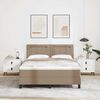 vidaXL Lit &agrave; ressorts avec matelas Cappuccino 140 x 190 cm Simili cuir