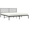 vidaXL Cadre de lit m&eacute;tal sans matelas et t&ecirc;te de lit noir 180x200 cm