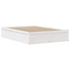 vidaXL Cadre de lit et t&ecirc;te de lit blanc 140x190 cm bois de pin massif