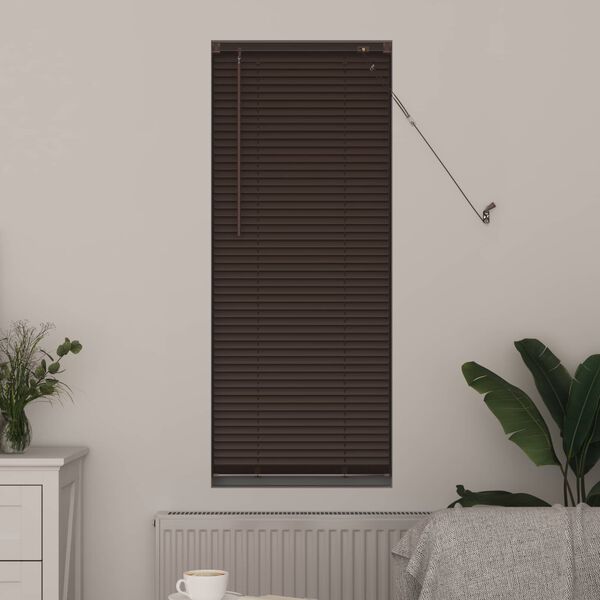 vidaXL Store V&eacute;nitien R&eacute;glable Marron fonc&eacute; avec motif 150 x 60 cm PVC