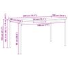 vidaXL Table de bar Naturel 200 x 100 x 105 cm Bois de pin massif