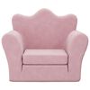 vidaXL Canapé-lit pour enfants rose peluche douce