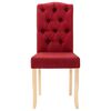 vidaXL Chaises &agrave; manger lot de 4 rouge bordeaux tissu