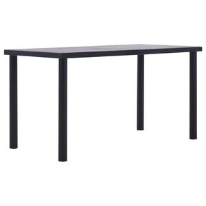 vidaXL Table &agrave; manger Noir et gris b&eacute;ton 140x70x75 cm MDF