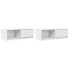 vidaXL Meubles TV 2 pcs blanc 80x31x25,5 cm bois d'ing&eacute;nierie