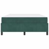 vidaXL Cadre de lit avec matelas Vert fonc&eacute; 160 x 200 cm tissu