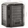 vidaXL Composteur de jardin Noir 380 L