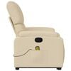 vidaXL Fauteuil inclinable de massage Cr&egrave;me Tissu
