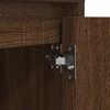 VidaXL Table de chevet avec lumi&egrave;res LED ch&ecirc;ne marron 38x34x50 cm