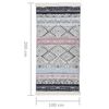 vidaXL Tapis Rose et aqua 100x200 cm Coton