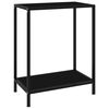 vidaXL Table console Noir 60x35x75 cm Verre tremp&eacute;