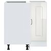 vidaXL Armoire d'angle de cuisine Kalmar blanc brillant