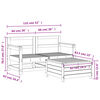 vidaXL Salon de jardin 3 pcs bois de pin impr&eacute;gn&eacute;