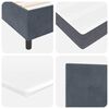 vidaXL Lit &agrave; ressort LED avec matelas Gris fonc&eacute; 100 x 200 cm Velours