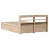 vidaXL Cadre de lit avec t&ecirc;te de lit 135x190 cm bois de pin massif