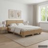 vidaXL Cadre de lit avec t&ecirc;te de lit sans matelas rotin v&eacute;ritable
