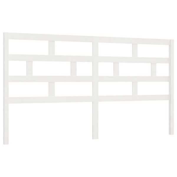 vidaXL T&ecirc;te de lit Blanc 186x4x100 cm Bois massif de pin